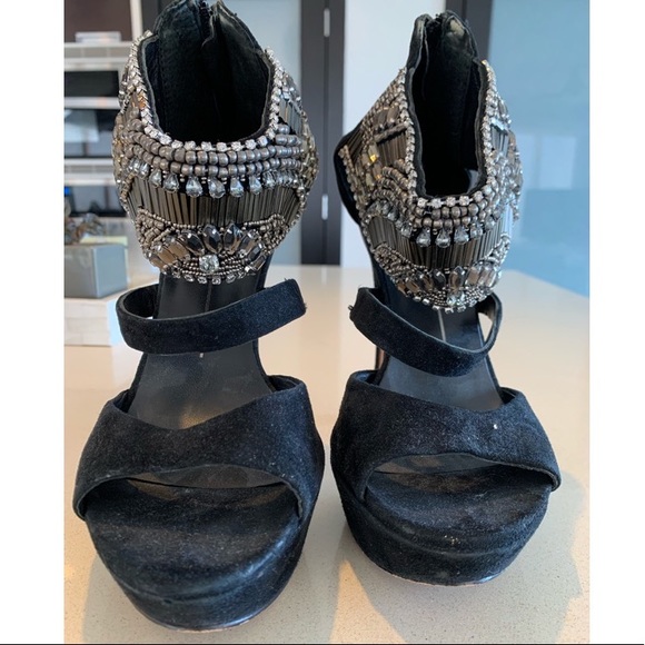 Dolce Vita Black Sandal with Beads Crystals size 7 - Picture 3 of 6